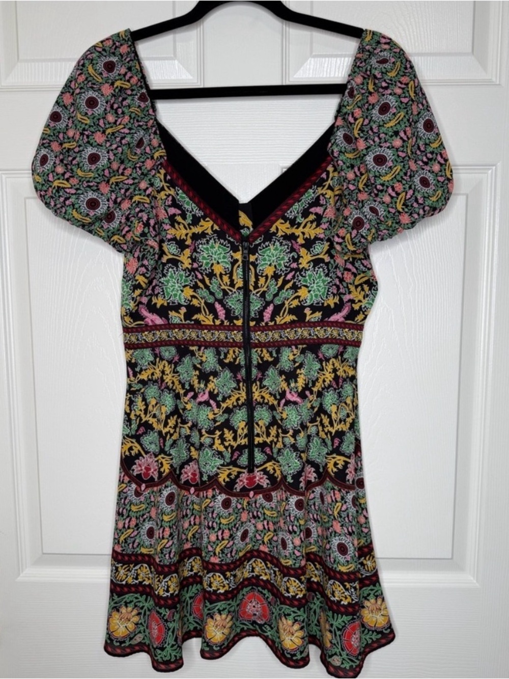 Alice + Olivia Black Multicolor Floral Mini Dress - Picture 7 of 9
